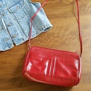 Vintage Cherry Red Vegan Leather purse